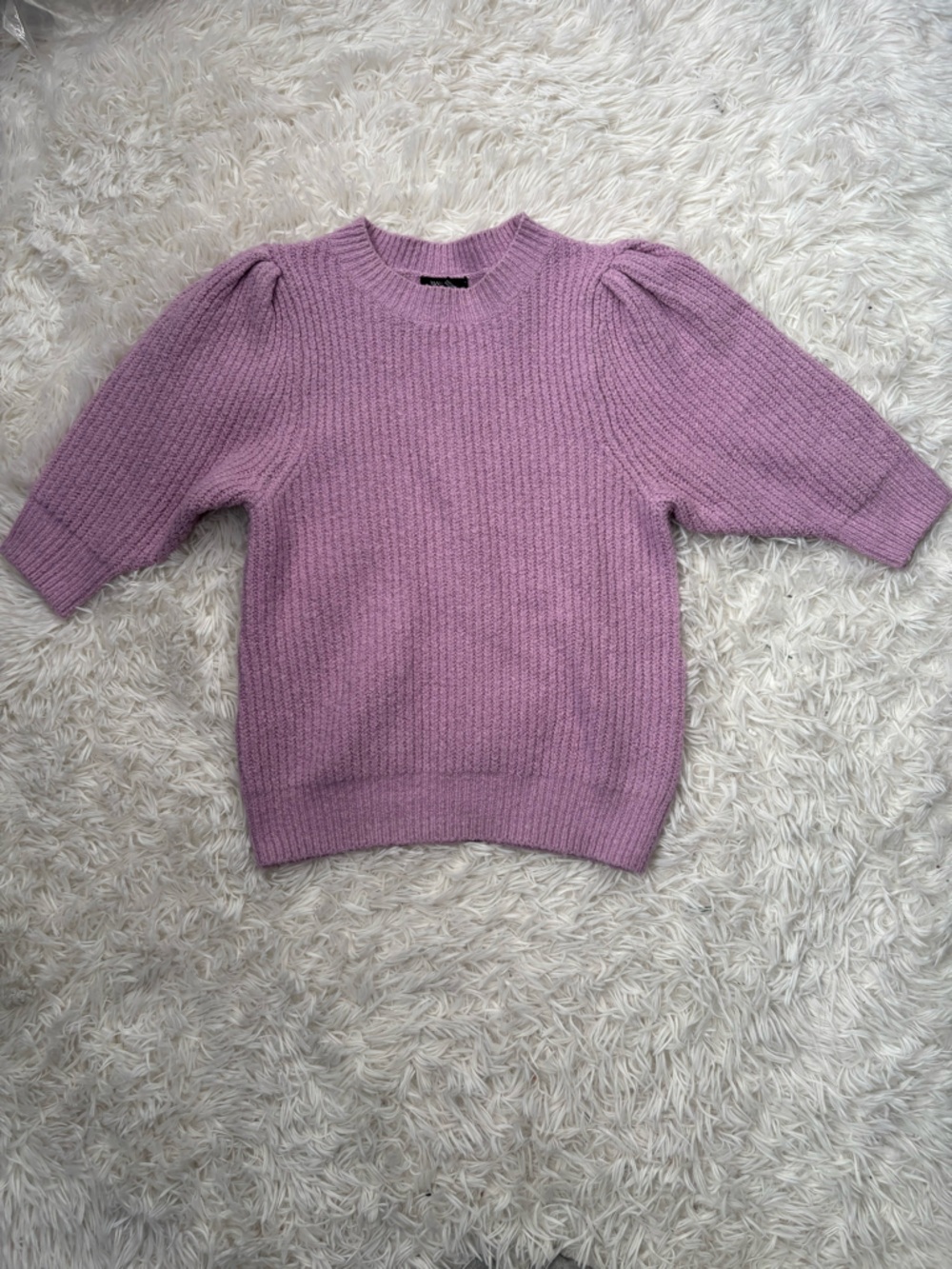 RW&CO. Lilac Ribbed Crewneck Sweater